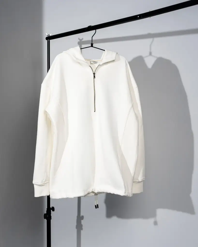Felpa Hoodie Diagonal White Shadow