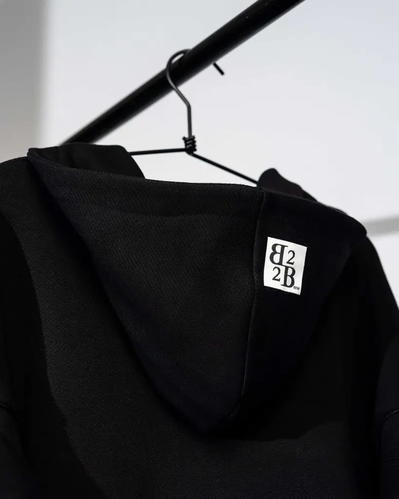 Felpa Hoodie Diagonal Black Shadow — Anteprima 3