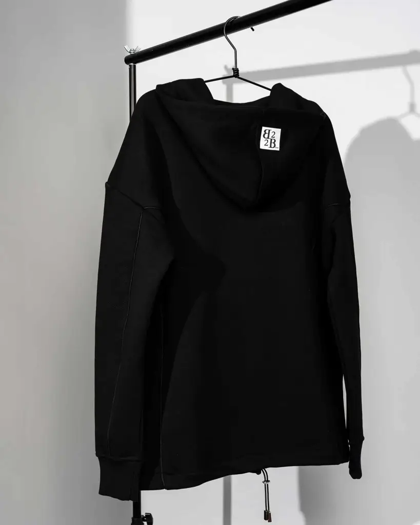 Felpa Hoodie Diagonal Black Shadow — Anteprima 5