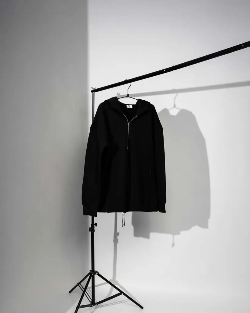 Felpa Hoodie Diagonal Black Shadow — Anteprima 6